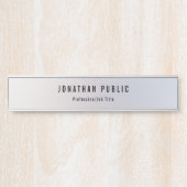 トレンディー銀テンプレートモダンプロフェッショナルエレガント サインプレート (正面)