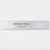 トレンディー銀テンプレートモダンプロフェッショナルエレガント サインプレート (正面)