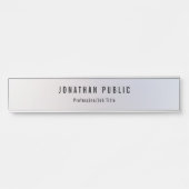 トレンディー銀テンプレートモダンプロフェッショナルエレガント サインプレート (正面)