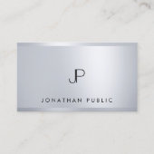 トレンディー銀モノグエレガントラムモダンテンプレート 名刺 (正面)