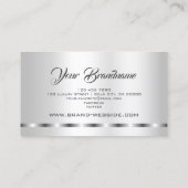 トレンディー銀効果テンプレートプロフェッショナル スタイリッシュ 名刺 (裏面)