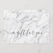 トレンディー銀大理石エレガント贈証書 (正面/裏面)