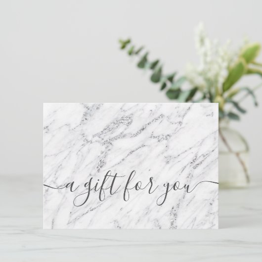 トレンディー銀大理石エレガント贈証書 (スタンド正面)