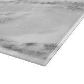 トレンディー銀箔メタリック大理石モノグラム カッティングボード (角)