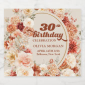 トレンディー銅アジサイとバラ秋30日 ビールラベル (シングルラベル)