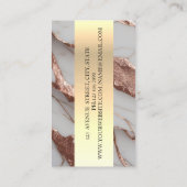 トレンディー銅グリッター大理石はさみ 名刺 (裏面)