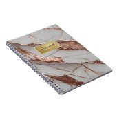 トレンディー銅グリッター大理石 ノートブック (右側)