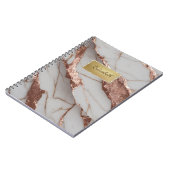 トレンディー銅グリッター大理石 ノートブック (左側)