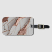 トレンディー銅グリッター大理石 ラゲッジタグ (正面横)