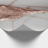 トレンディー銅グリッター大理石 ラッピングペーパー (角)