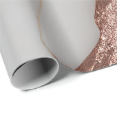 トレンディー銅グリッター大理石 ラッピングペーパー (ロールコーナー)