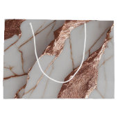 トレンディー銅グリッター大理石 ラージペーパーバッグ (裏面)