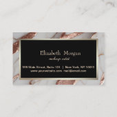 トレンディー銅グリッター大理石 ロイヤリティカード (裏面)