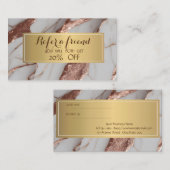 トレンディー銅グリッター大理石 紹介カード (正面/裏面)