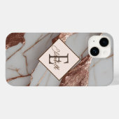 トレンディー銅グリッター大理石 Case-Mate iPhoneケース (裏面 (横))