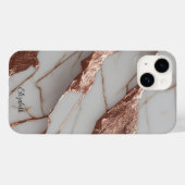 トレンディー銅グリッター大理石 Case-Mate iPhoneケース (裏面 (横))