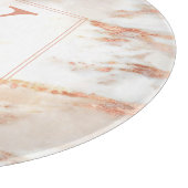 トレンディー銅バラ金ゴールド金属大理石モノグラム カッティングボード (角)