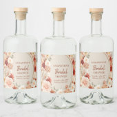 トレンディー銅紫陽花とバラ秋 リキュールボトルラベル (ボトル)