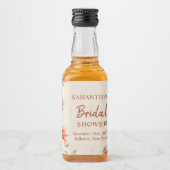 トレンディー銅紫陽花とバラ秋 リキュールボトルラベル (正面)