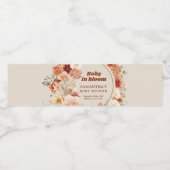 トレンディー銅赤面とブルゴーニュbohoベビーシャワー ペットボトルラベル (シングルラベル)