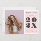 トレンディー院発表フォトカード赤面 招待状 (正面)