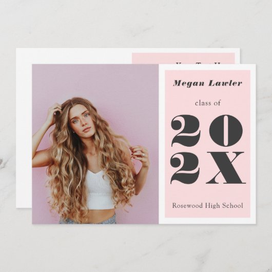 トレンディー院発表フォトカード赤面 招待状 (正面/裏面)