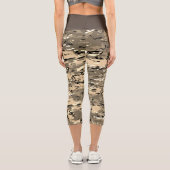トレンディー陸軍疲労カモフラージュパーソナライズされた カプリレギンス (裏面)