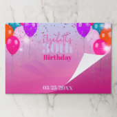 トレンディー雌誕生祝い紙ランチョンマット ペーパーパッド (折り畳み)