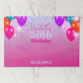 トレンディー雌誕生祝い紙ランチョンマット ペーパーパッド (正面)