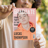 トレンディー雑誌カバーフォト卒業パーティー 招待状