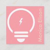 トレンディー電気技師名刺 スクエア名刺 (正面)