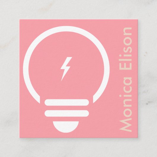 トレンディー電気技師名刺 スクエア名刺 (正面)