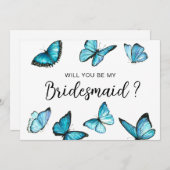トレンディー青い蝶。俺の花嫁のメイドか? 招待状 (正面/裏面)