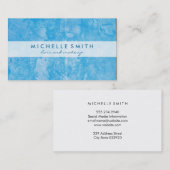 トレンディー青グランジ 名刺 (正面/裏面)