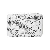 トレンディー音楽デザインシャワーカーテン バスマット (正面)