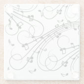 トレンディー音楽デザイン ガラスコースター (裏面)