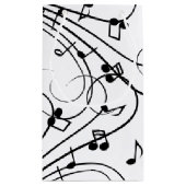 トレンディー音楽デザイン スモールペーパーバッグ (裏面)