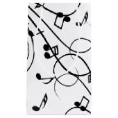 トレンディー音楽デザイン スモールペーパーバッグ (正面)