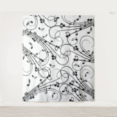 トレンディー音楽デザイン タペストリー (正面)