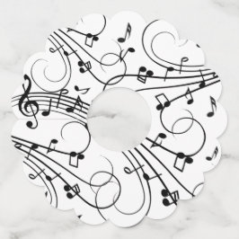 トレンディー音楽デザイン ワイングラスタグ