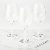 トレンディー音楽デザイン ワイングラスタグ (セット)