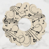 トレンディー音楽デザイン ワイングラスタグ (裏面)