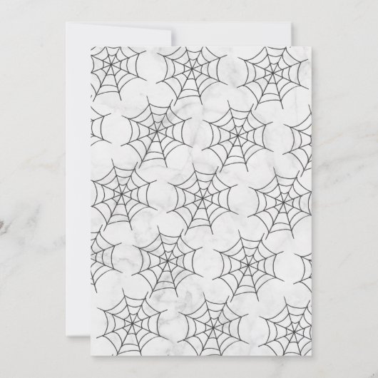 トレンディー食べタイポグラフィ、ドリンク&Be怖いハロウィーン 招待状 (裏面)