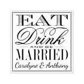 トレンディー食べ飲飲み食い結婚の結婚した セルフインキングスタンプ (デザイン)