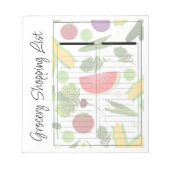 トレンディー食料品ショッピングリストメモ帳の新規作成 ノートパッド (正面)