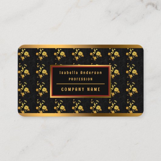 トレンディー高級エレガントフローラ 名刺 (正面)