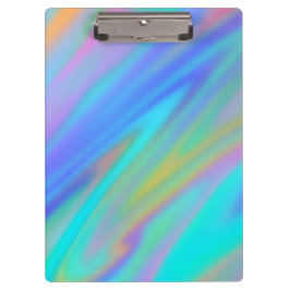 トレンディー高級グリーンブルーパープルホログラフィフェイクック クリップボード