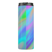 トレンディー高級グリーンブルーパープルホログラフィフェイクック タンブラー (裏面)