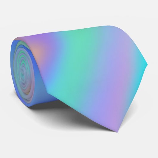 トレンディー高級グリーンブルーパープルホログラフィフェイクック ネクタイ (ロール)