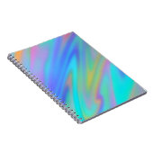 トレンディー高級グリーンブルーパープルホログラフィフェイクック ノートブック (右側)